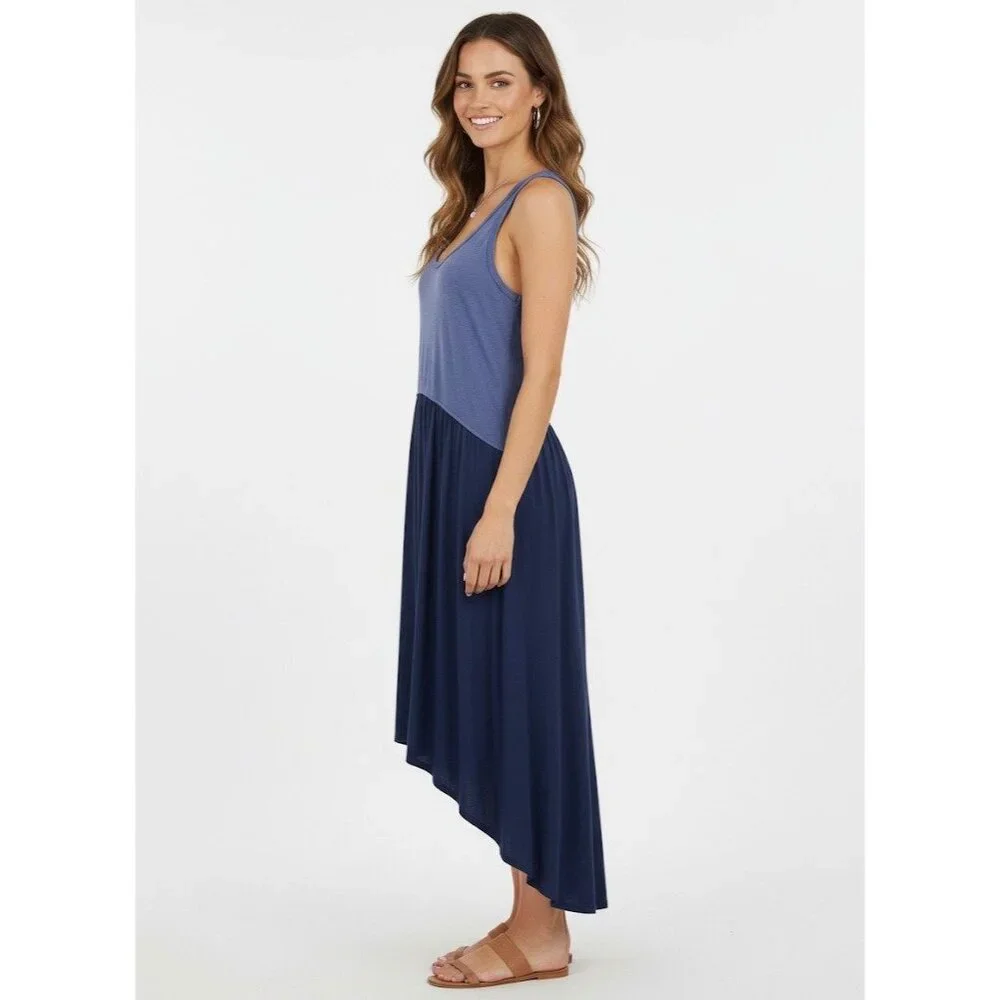 Vintage Y2K Anthropologie Cutout High-Low Midi Dress • Coastal Boho Minimalist - Picture 8 of 16
